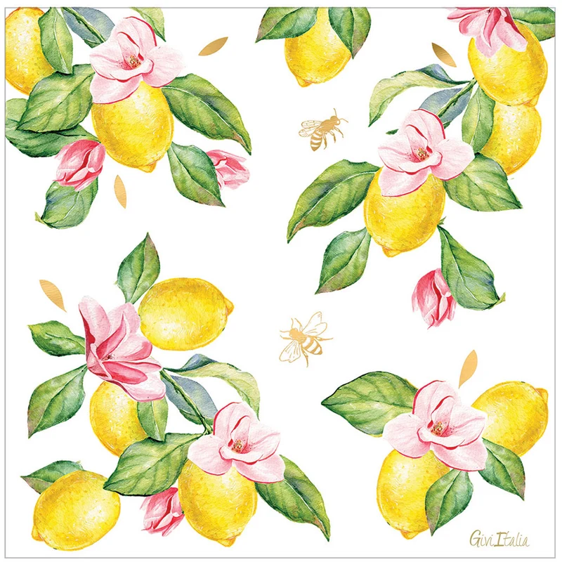 Tovaglioli in Carta Lemony 33 x 33 cm - 16 pezzi