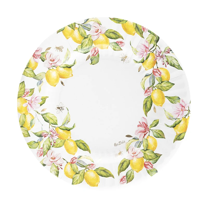 Piatti in Carta Lemony 27 cm - 8 pezzi