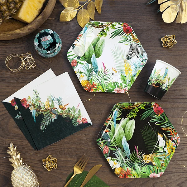 Tovaglioli in Carta Tropical Jungle 3 veli 33 x 33 cm - 16 pezzi