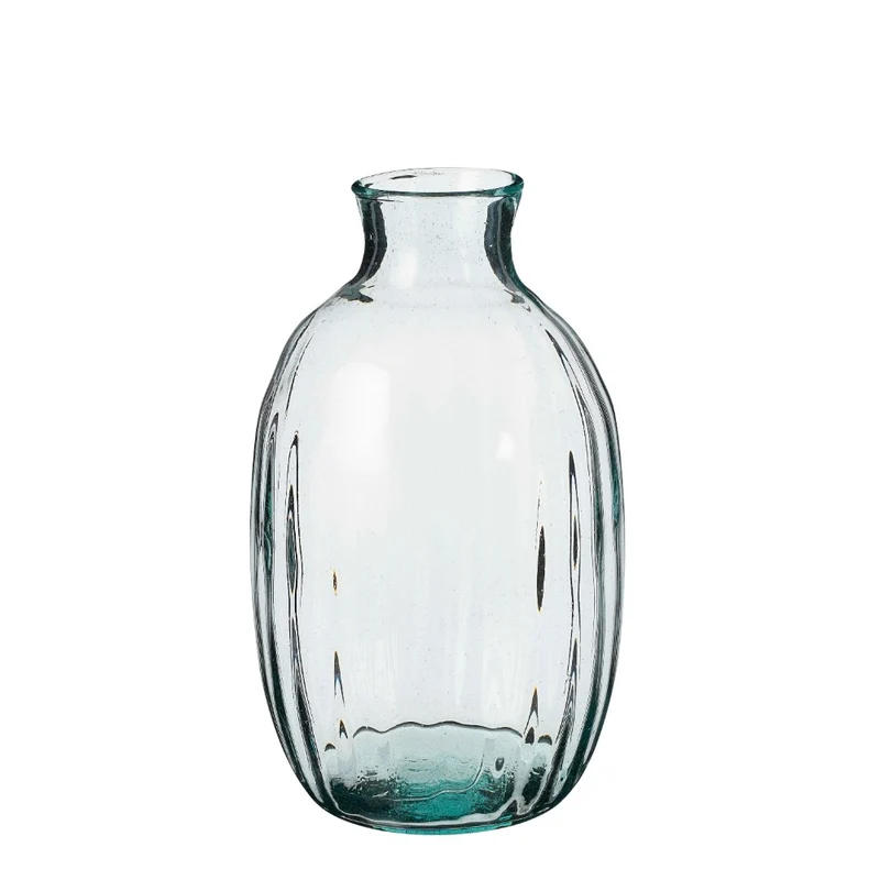 Vaso in Vetro Riciclato Optic Silena 18 x 30 cm