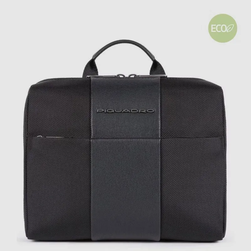 Necessaire da Viaggio Piquadro in Tessuto Riciclato con Gancio Brief 2 Nero