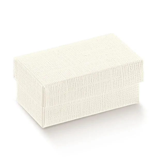Scatola Seta Bianca con Fondo e Coperchio 200 x 200 x 60 mm - 2 pezzi