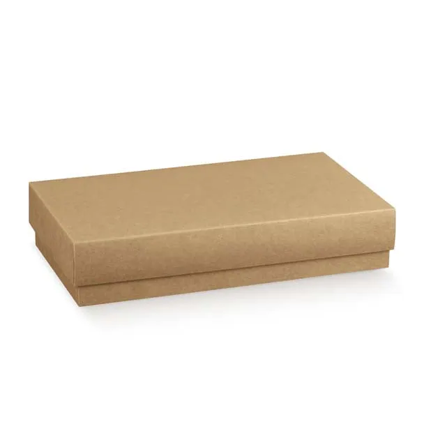 Scatola Liscio Avana con Fondo e Coperchio 200 x 200 x 60 mm - 2 pezzi