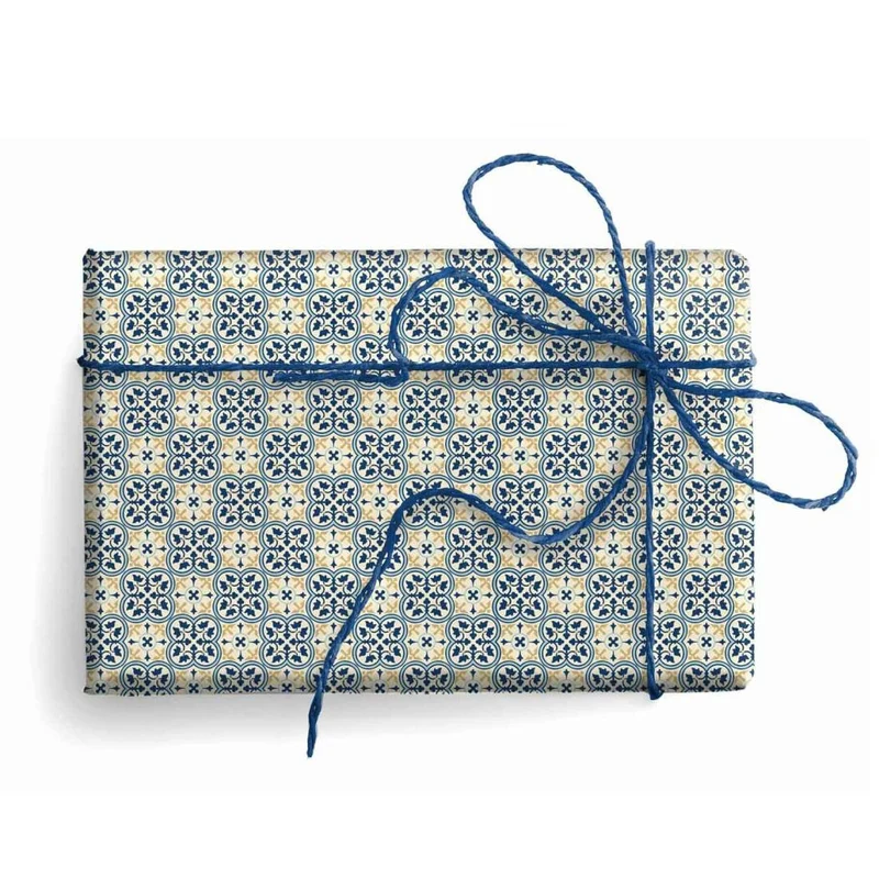 Carta Varese Usomano Quadrilobo Blu 70 x 100 cm