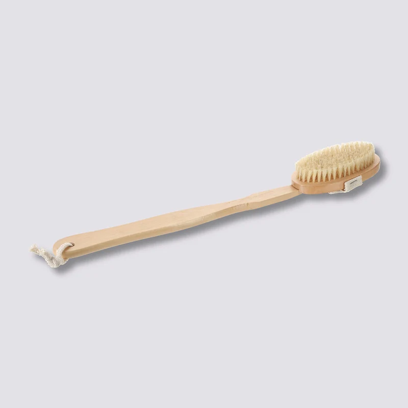 Spazzola per Schiena con Manico Rimovibile in Legno 42 cm