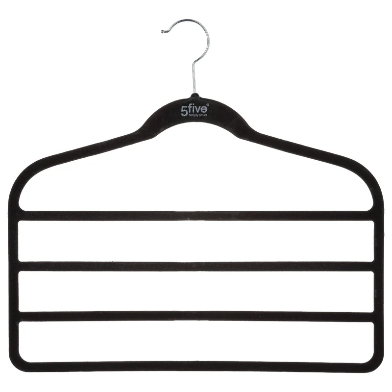 Gruccia per Pantaloni con Feltro Nero 45 x 42 cm - 2 pezzi
