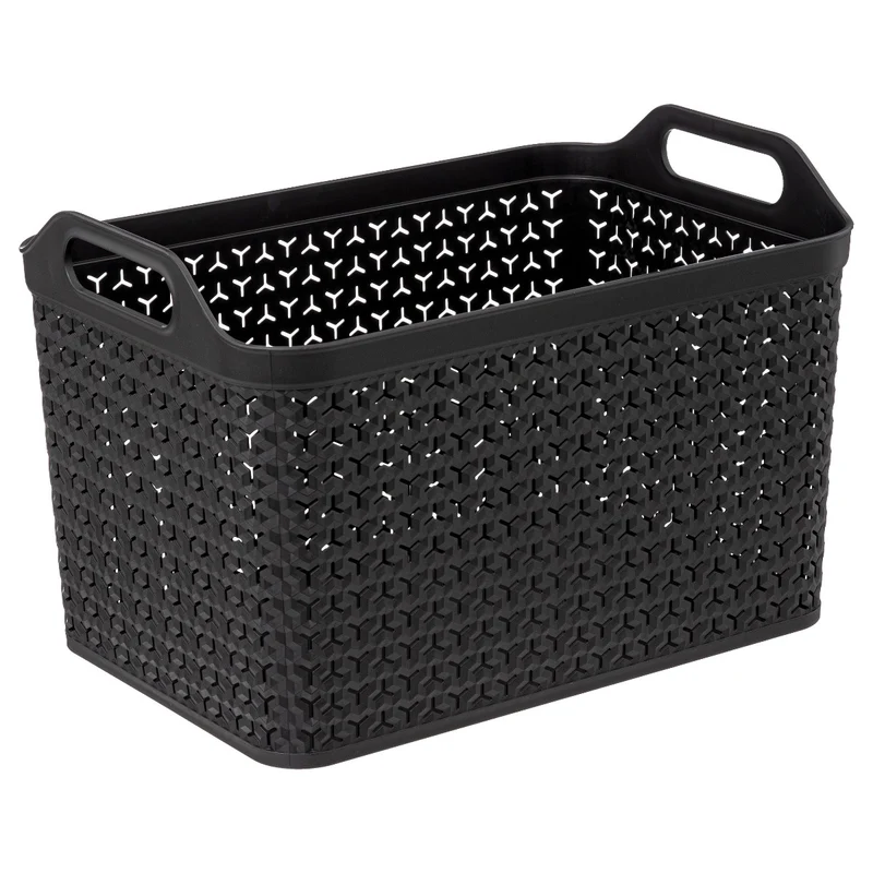 Cesto in PVC Traforato Nero 32 x 43,5 x 29 cm / 24 lt