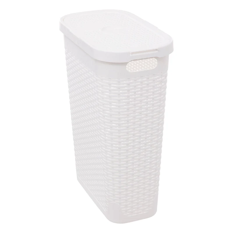 Cesto Portabiancheria Slim Bianco 60,5 x 46 x 26,5 cm / 40 lt