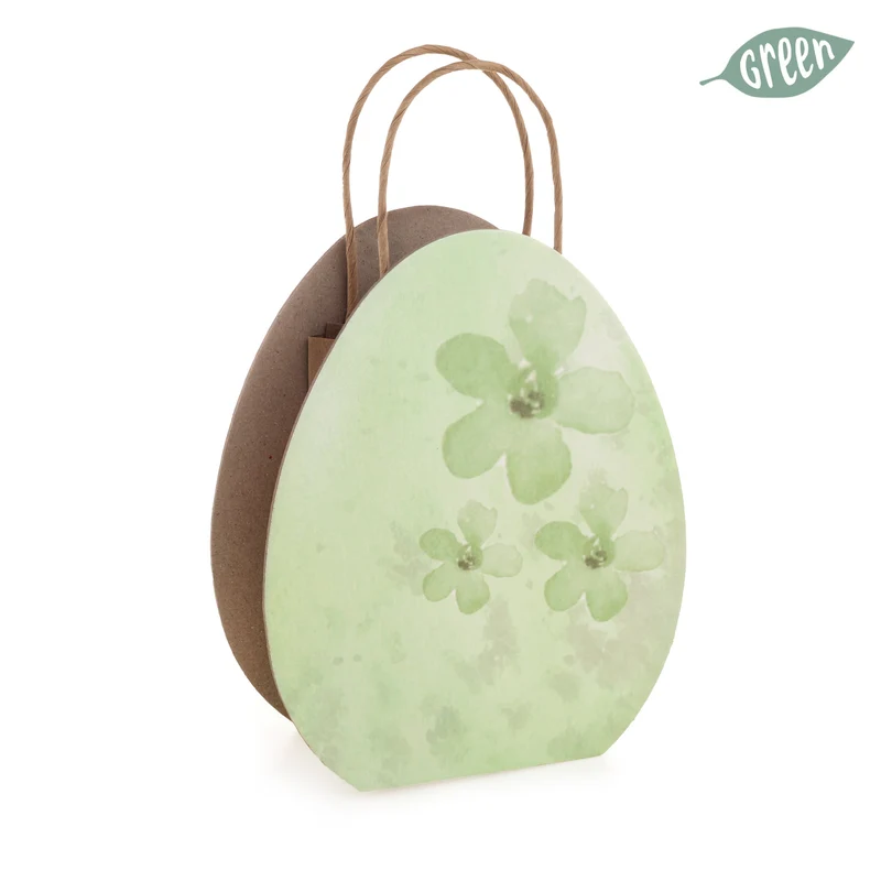 Borsa in Carta Easter Egg Verde 18 x 15 x 6 cm