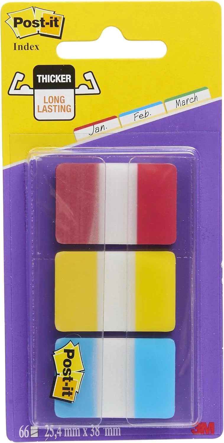 Segnapagina Index Strong Rosso/Giallo/Blu - 66 pezzi