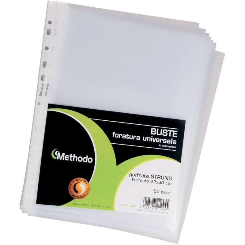 Busta Methodo Foratura Universale 22 x 30 cm Goffrata Alto Spessore - 50 pezzi
