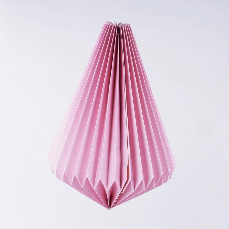 Decoro Vetrina Origami in Carta Rosa Chiaro 34 x 43 cm
