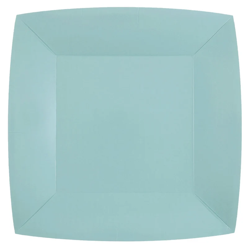 Piatto Biocompostabile Azzurro 23 x 23 cm - 10 pezzi