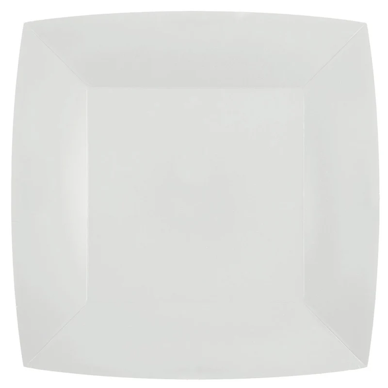 Piatto Biocompostabile Bianco 23 x 23 cm - 10 pezzi