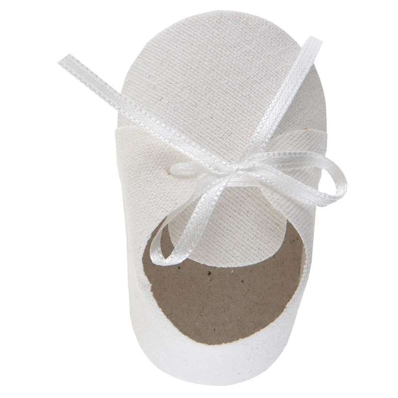 Scatola in Cotone Scarpa Bebé Bianco 9 x 5 x 3 cm - 4 pezzi