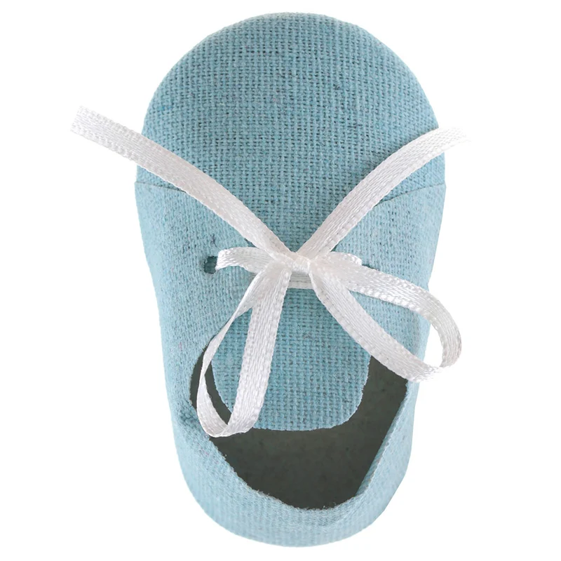 Scatola in Cotone Scarpa Bebé Azzurro 9 x 5 x 3 cm - 4 pezzi