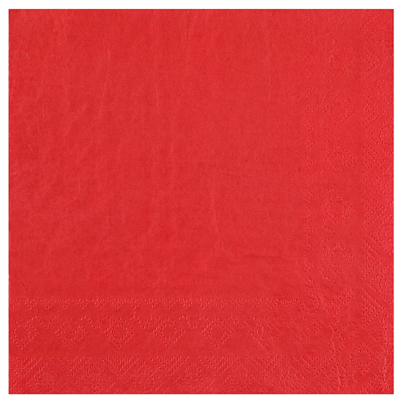 Tovaglioli in Carta 3 Veli Rosso 33 x 33 cm - 25 pezzi