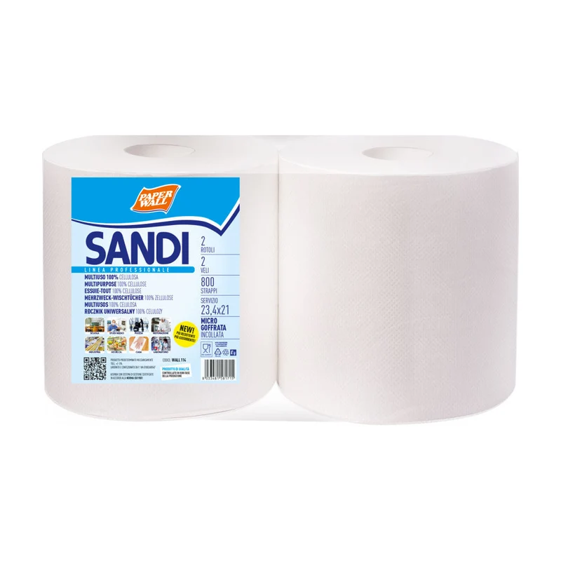 Strofinacci Carta Sandy 800 Strappi - 2 rotoli