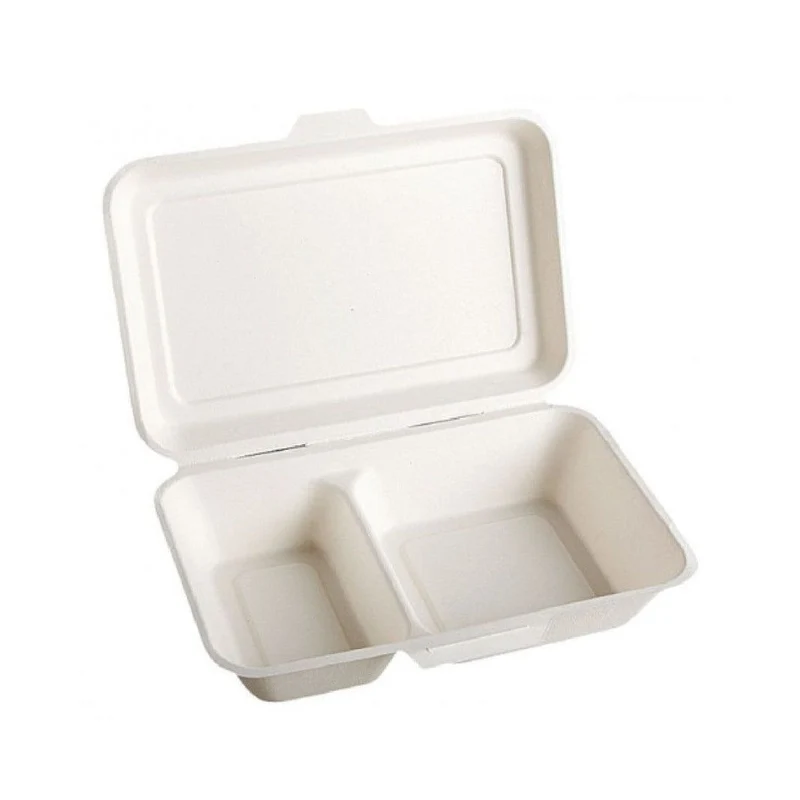 Contenitori Biocompostabili 2 Scomparti con Coperchio - 50 pezzi