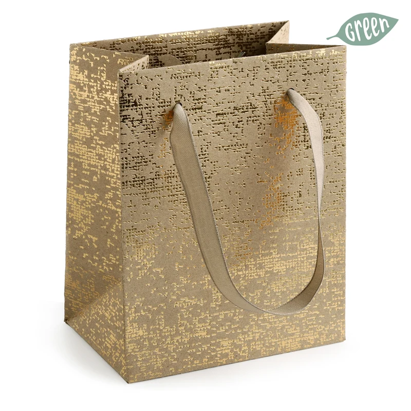 Borsa in Carta Flake Paradiso Oro 15 x 12 x 8 cm
