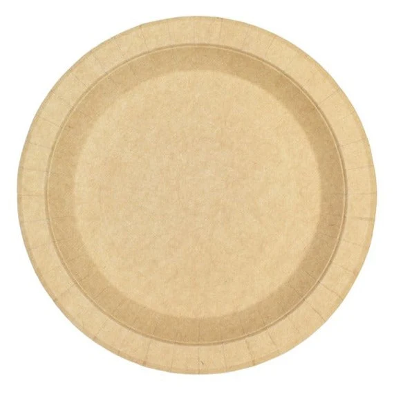 Piatti in Carta Riciclabile Kraft 23 x 23 cm - 50 pezzi