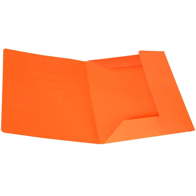 Cartelline Bristol 3 Lembi senza Stampa 25 x 34,5 cm / Arancione / 25 pezzi