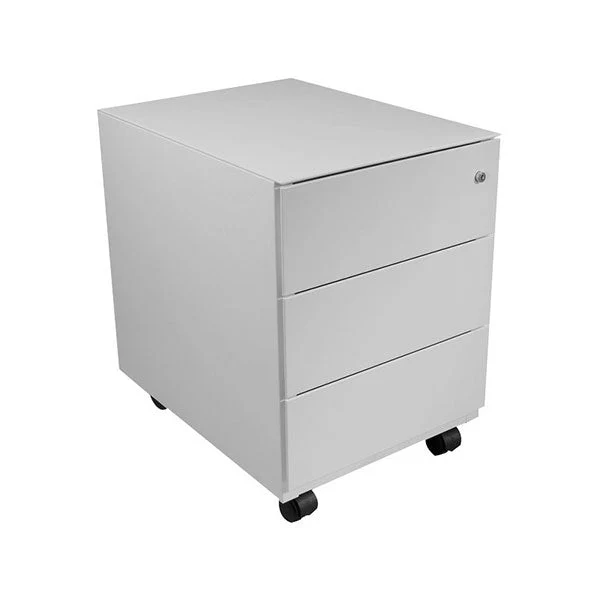 Cassettiera 3 Cassetti Con Ruote Metallo 41X58X55 Grigio