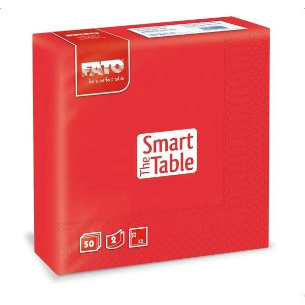 Tovaglioli 2 Veli 33X33 Cf.50 Rosso