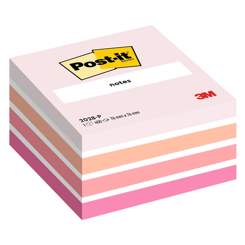Cubo Post-It® 2028-P Colori Pastello 76 x 76 mm - 450 Foglietti