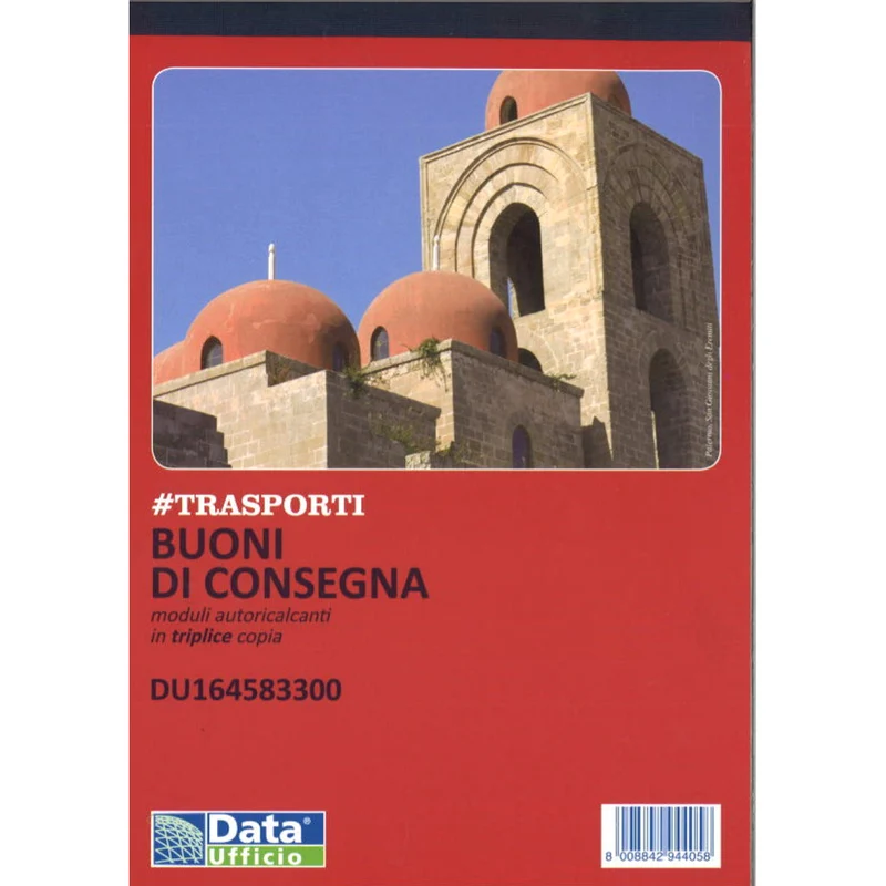 Blocco Buoni Consegna Data Ufficio Moduli Autoricalcanti in Triplice Copia 15 x 21 cm - 33 fogli