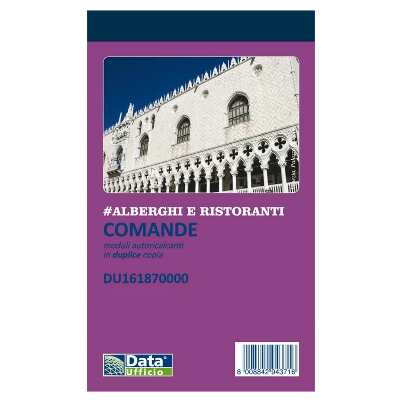 Blocco Comande a Righe Data Ufficio Autoricalcanti in Duplice Copia 10 x 14 cm - 25 fogli