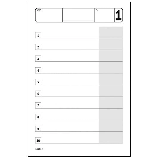 Blocco Data Ufficio Buono Comande 3 Copie Ricalco 10X14