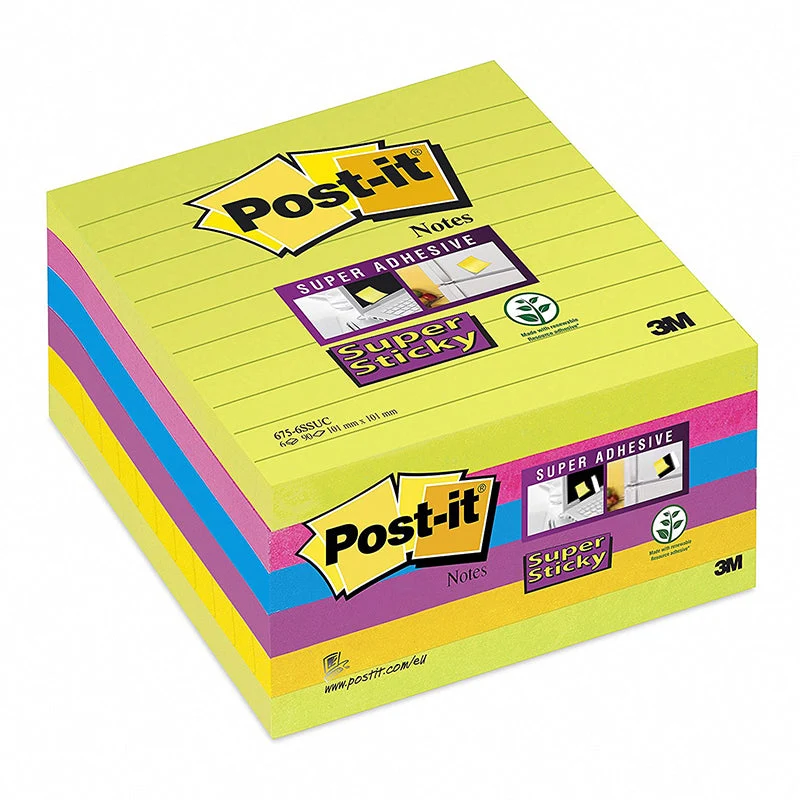 Blocco 3M Post-It 100X100 Sticky Cf.6