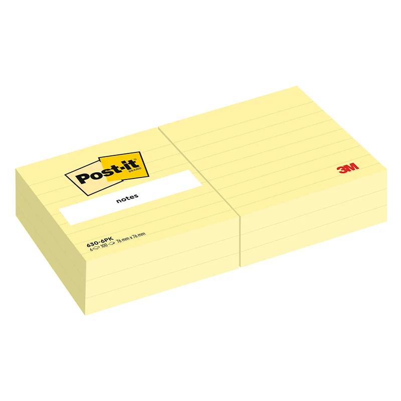 Blocco 3M Post-It 76X76 Righe Cf.6