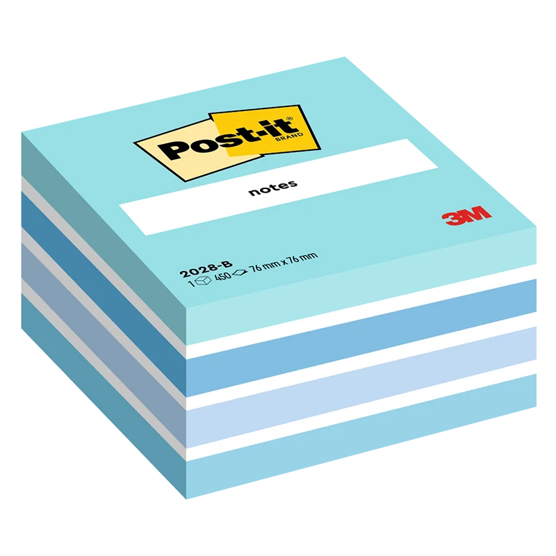 Cubo Post-It® 2028-B Colori Pastello 76 x 76 mm - 450 Foglietti