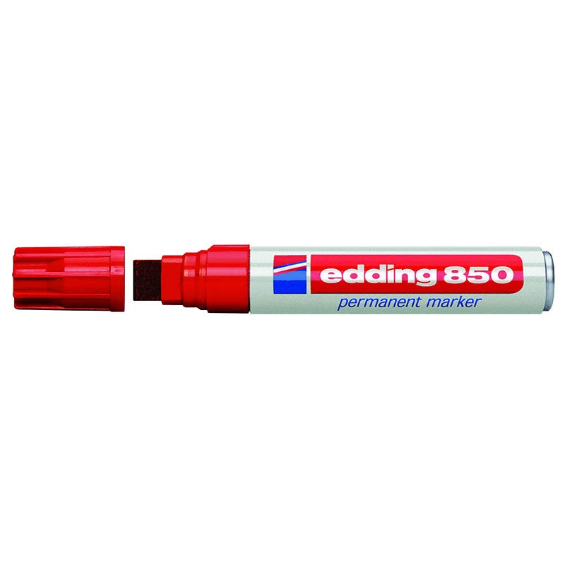 Pennarello Marcatore Edding 850 Punta Scalpello Mm 5-16 Rosso