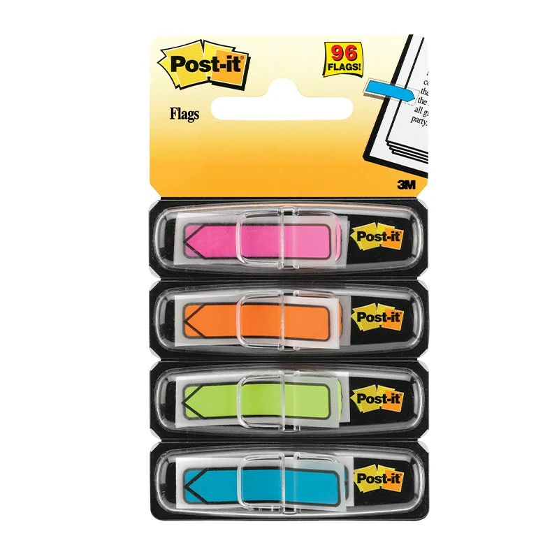 Segnapagina Index Post-It 684 Rimovibile Frecce a Colori Brillanti - 96 pezzi
