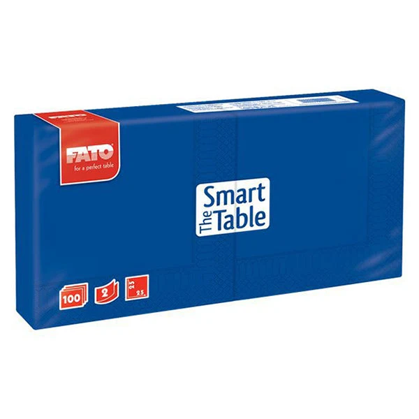 Tovaglioli 2 Veli 25X25 Cf.100 Blu