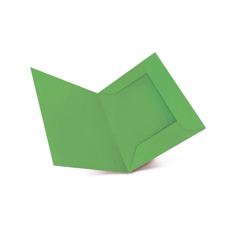 Cartelline Bristol 3 Lembi senza Stampa 25 x 34,5 cm / Verde lime / 25 pezzi