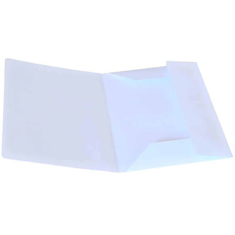 Cartelline Bristol 3 Lembi senza Stampa 25 x 34,5 cm / Bianco / 25 pezzi