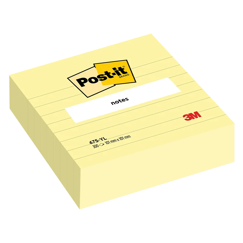 Blocco 3M Post-It Rigato 10 x 10 cm - 300 foglietti