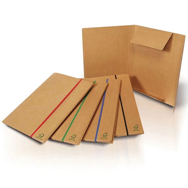 Cartella 3 Lembi Ecologica con Elastico 25 x 35 cm / Dorso 4 cm