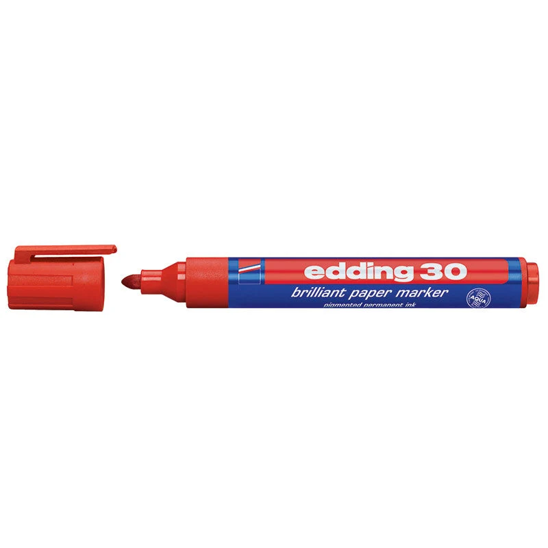 Pennarello Marcatore Edding 30 Punta Conica Mm.1,5 Rosso Brillante