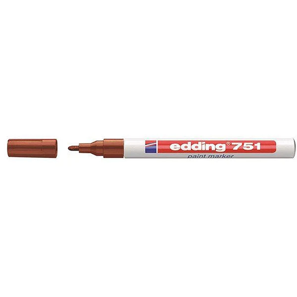 Pennarello Marcatore Edding 751 Punta Conica Mm.1,0 Marrone