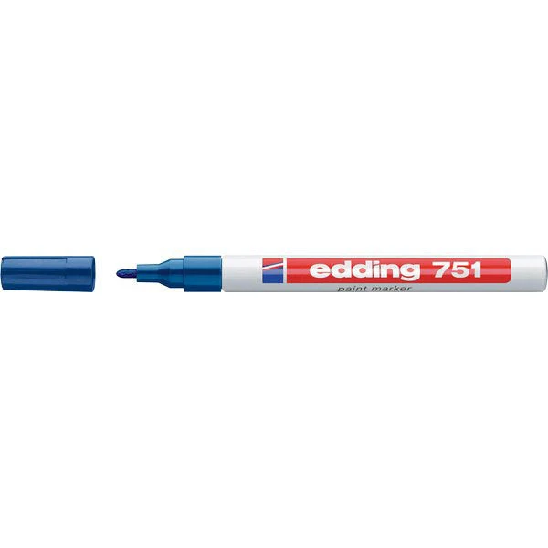 Pennarello Marcatore Edding 751 Punta Conica Mm1,0 Blu