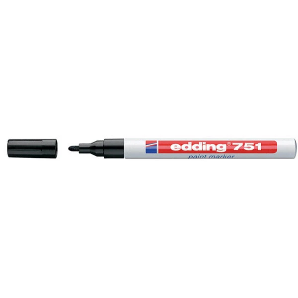 Pennarello Marcatore Edding 751 a Punta Conica 1 mm Nero