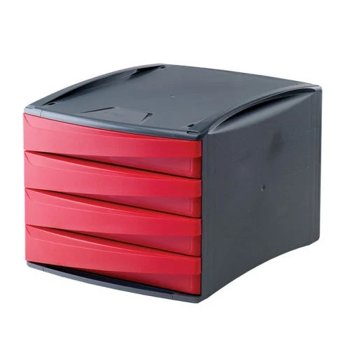 Cassettiera 4 Cassetti G2D Fellowes Rosso