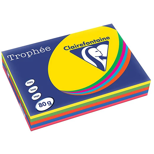 Risma Clairefontaine Trophe A4 G80 Ff500 Assortiti Intensi
