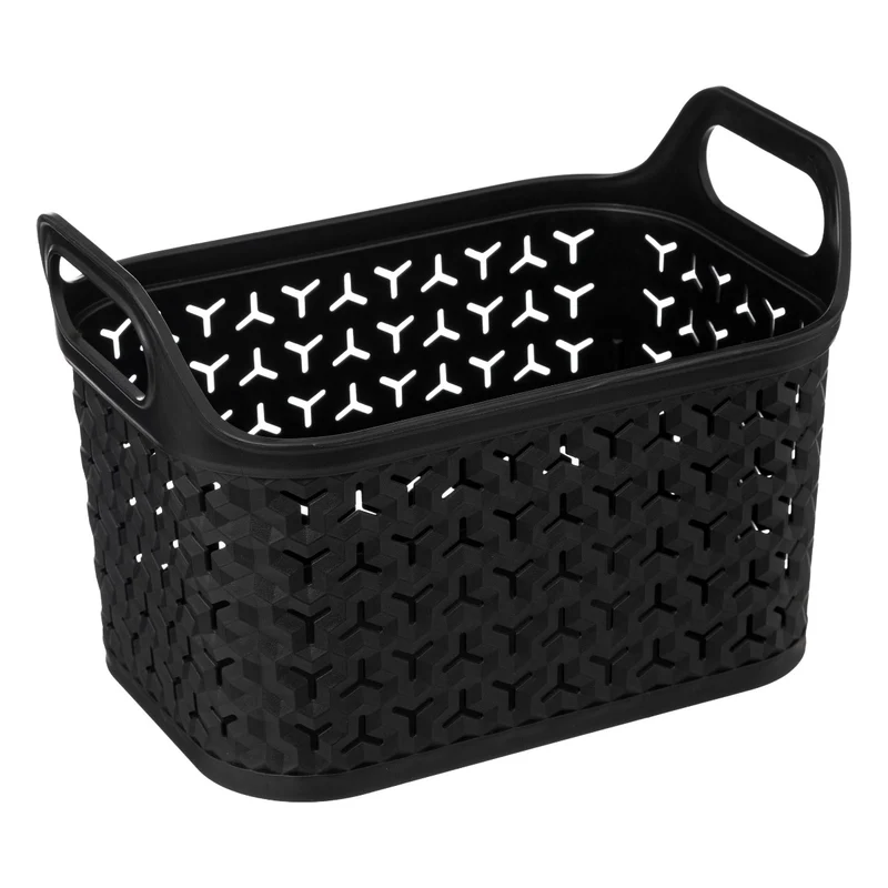 Cesto in PVC Traforato Nero 16,5 x 24 x 16,5 cm / 4 lt