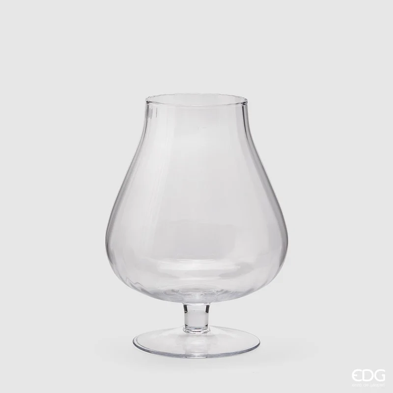 Vaso in Vetro Coppa Optica Trasparente 30 x 21 cm